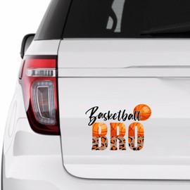 Basketball Brother Sticker, Leopard Print Basketball Vinly Decal for Cars Laptops, Windows, Walls, Fridge, Toilet and More - Sport Theme Stickers 11in