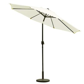 Sunnyglade 9' Patio Umbrella Outdoor Table Umbrella with 8 Sturdy Ribs (Beige)