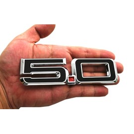 2pcs 5.0 Side Emblems 3D Badge Replacement for 2024 Mustang GT PR3Z-16228-D New (Chrome)