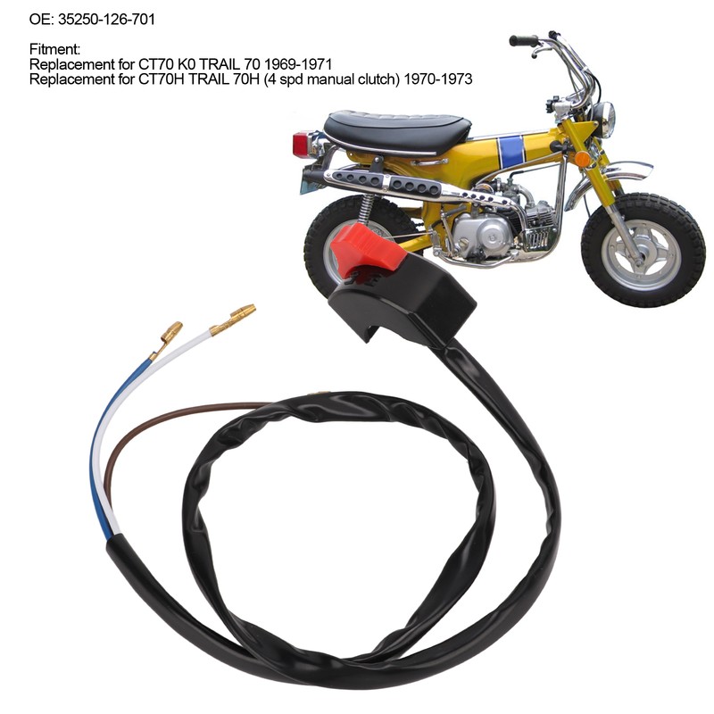 Motorcycle Headlight Dimmer Switch Left 35250‑126‑701 3 Wires ABS Replacement