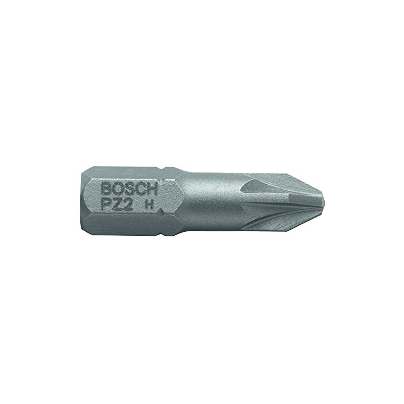 Bosch Professional Bit Extra-Hart für Pozidriv-Kreuzschlitzschrauben (PZ2, Länge: 25 mm,