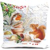 HUASHUZI Christmas Cushion Covers Xmas Christmas Decorations Throw Pillow Cover
