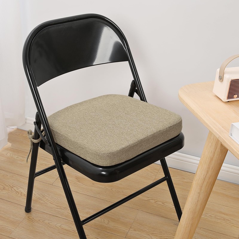 SINOSSO Memory Foam Chair Cushions for Folding Chairs 4 Pack,