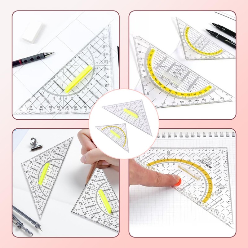 Set Square with Handle, Set Square Small, 16 cm +
