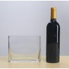CYS EXCEL Glass Book Vase (H:6" Open:7"x2") Round Edge Oval