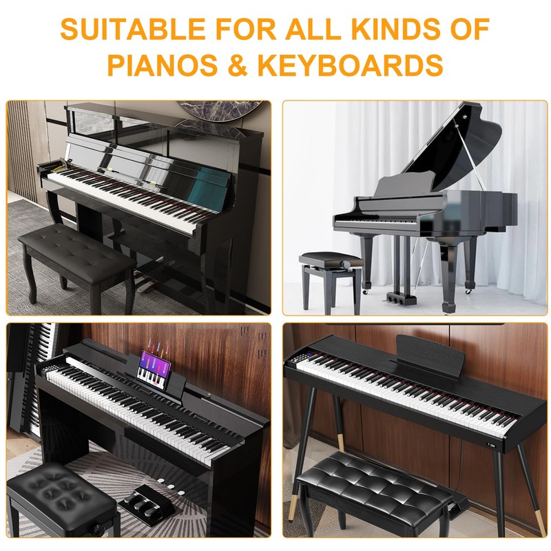 Removable Piano Keyboard Note Labels, Silicone Piano Notes Stickers Guide