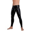 Late X Men's Smallleeve Latex Leggings, Large