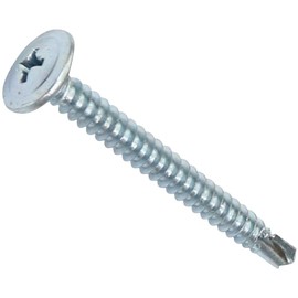 AERZETIX - C44677 - Set of 100 self-drilling self-drilling screws Ø4.2x41 mm with large lens head - with PH cross slot - made of galvanised steel - fixing sheet metal gutters - colour silver