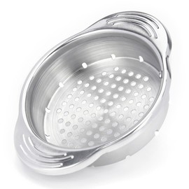 WishDirect Tuna Can Strainer Press, Stainless Steel Food-Grade Tuna Can Colander with Lower Side Holes for Regular-Size and Wide-Necked Tunas 1 PACK