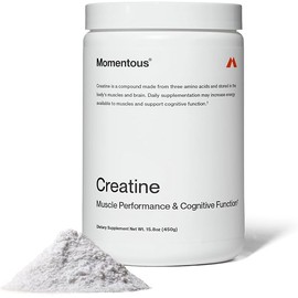 Momentous Creatine Monohydrate Powder - Creapure Creatine Powder Supports Strength, Lean Muscle, & Recovery for Men & Women - 5g Per Serving, 90 Servings