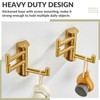 APLusee Brushed Gold Swivel Towel Hook 2 Pack, 304 Stainless