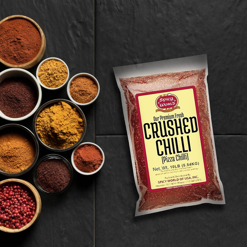 Crushed Red Pepper Flakes 10 Pound Bulk Value Pack -