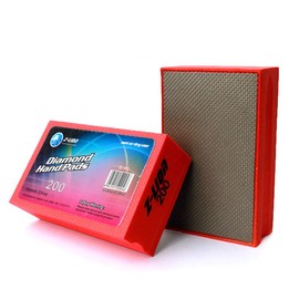 Z-Lion Electroplated Diamond Hand Polishing Pads Foam Back for Granite Marble Stone Glass Ceramic (200#)