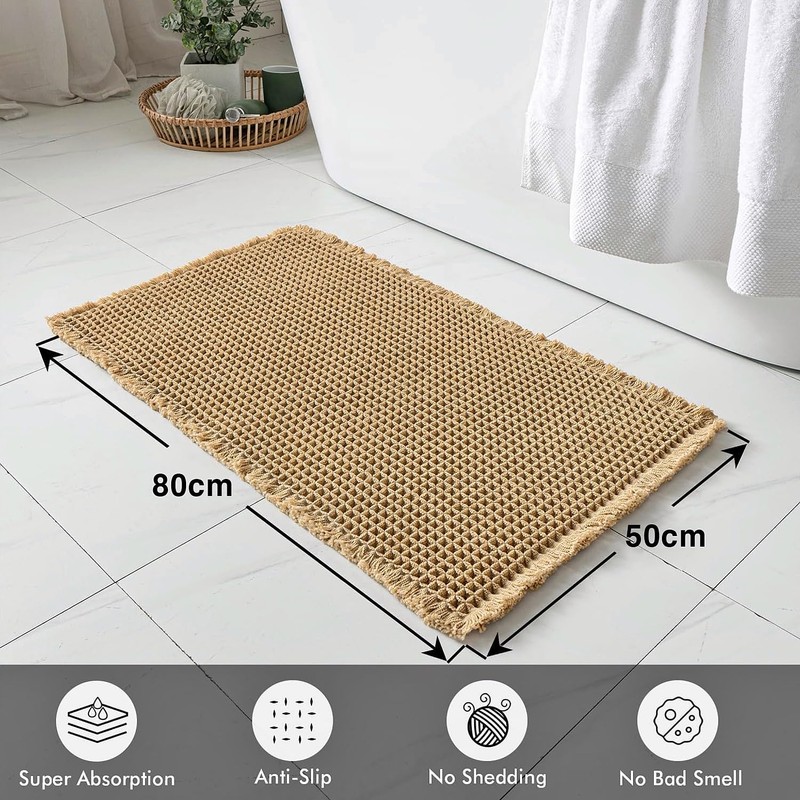 IQOUNIX Bath Mat 50 x 80 cm, Bathroom Mat, Bath
