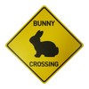 BTHUKO Bunny Silhouette Crossing 12" X 12" Funny Novelty Road