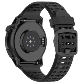 AWADUO Compatible with COROS PACE 3/APEX 2 Pro/APEX 46mm/APEX Pro Replacement Band, 22mm Silicone Wrist Strap Bracelet Soft And Durable with Quick Release Smartwatch Accessorie(Black)