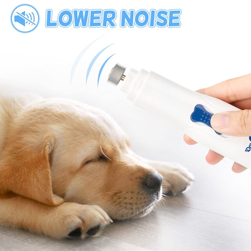 Dreamon Dog Electric Nail File Grinders, Pet Nail Trimmer Low