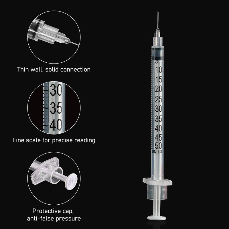 0.5ml 31Ga 1/4-Inch (6mm) Disposable Dropper, Sterile Individually Wrapped, Pack