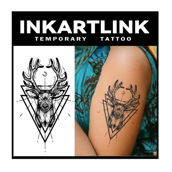 INKARTLINK Tattoo Tech, 2 Sheets Large Semi Permanent Tattoo, Adult