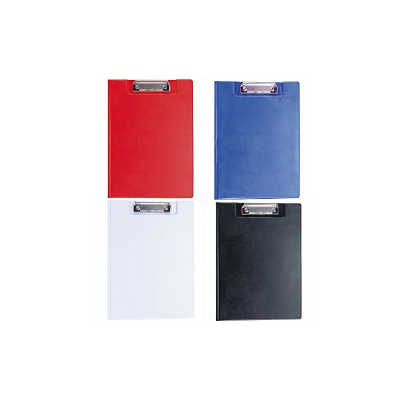 eBuyGB A4 Durable PVC Clipboard with Folding Cover - Red
