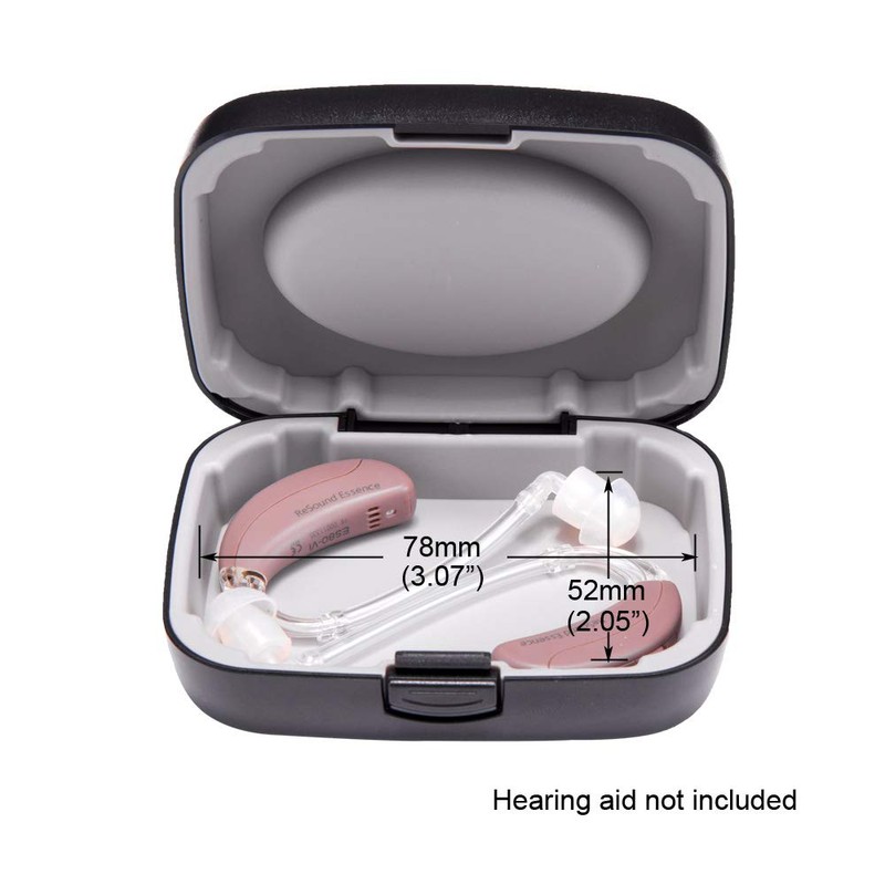 Hearing Aid Case Hard - Portable Protective Storage Case for