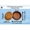 G.B.S Wood Salt Cellar Bowl Box, Kitchen Table Salt Container