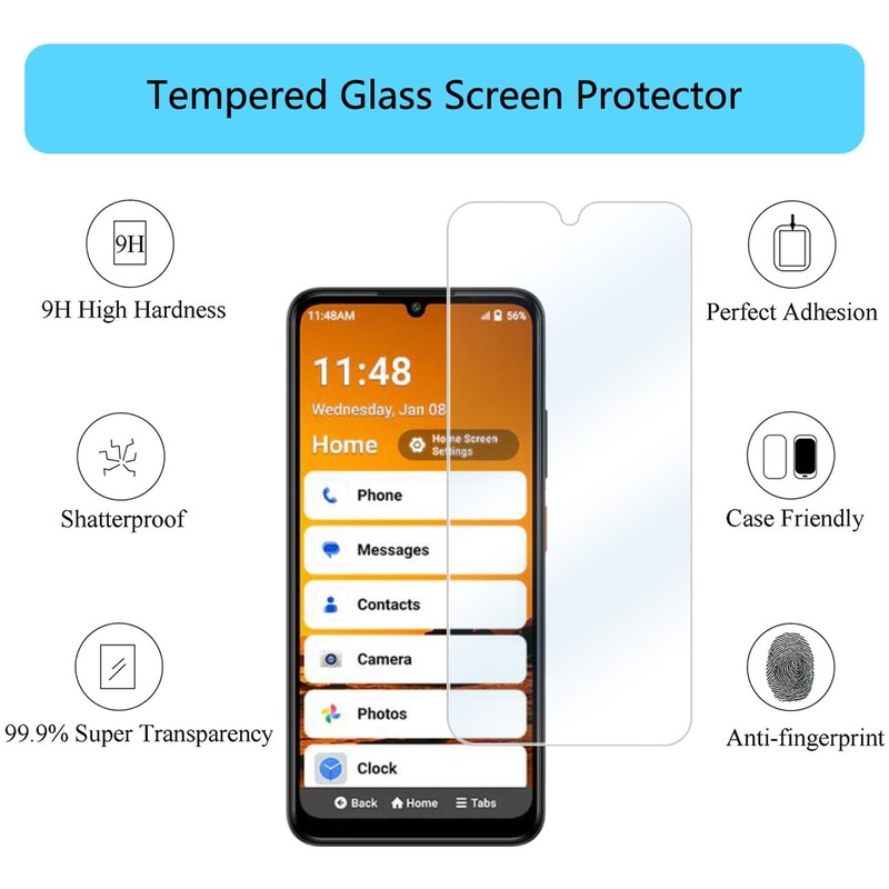 Futanwei Screen Protector for CONSUMER CELLULAR IRIS CONNECT 2, 9H