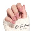 modelones Kit de uñas postizas ovaladas semitransparentes en rosa suave,
