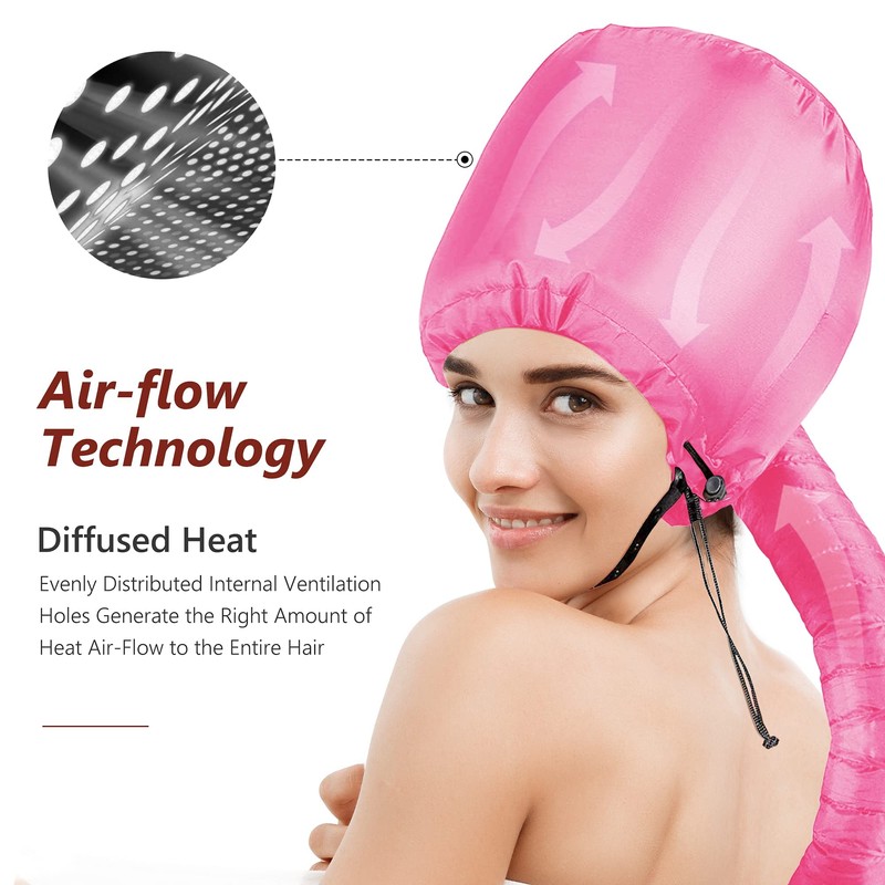 Safety Portable Hair Dryer Bonnet Attachment for Hair Styling -