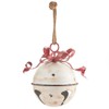 RAZ Imports Yuletide Gathering 13.75" White Glittered Jingle Bell with