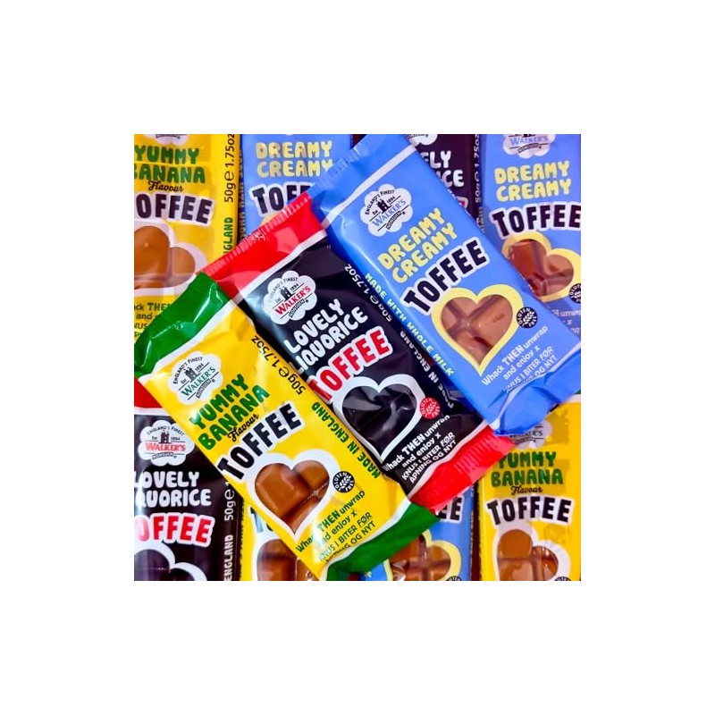 Generic VIMIX Various Flavour Walkerss Nonsuch Toffee Bars 50g (12