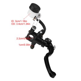 Motorcycle Master Brake Cylinder 22 mm 7/8 Inch Universal Round Hydraulic Handlebar Brake Cylinder Main Clutch Lever Motorcycle Clutch Brake Lever Sets Hydraulic Brake Lever (Pump Top Right)
