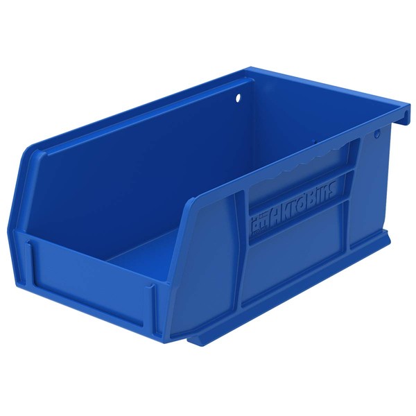Akro-Mils 30220 AkroBins Plastic Storage Bin Hanging Stacking Containers, (7-Inch x 4-Inch x 3-Inch), Blue, (24-Pack)
