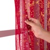ABREEZE Christmas Decor Curtain 2panels Semi-Shading Rod Pocket Curtain Red