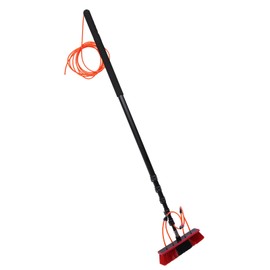 Water Fed Pole Kit, 24ft Length Outdoor Water Fed Brush, Aluminum Alloy Window Cleaner with Telescoping Extension Wand, Solar Panel Cleaner Pole with Hose Brush Head, Cleaning Washing Tool for Glass