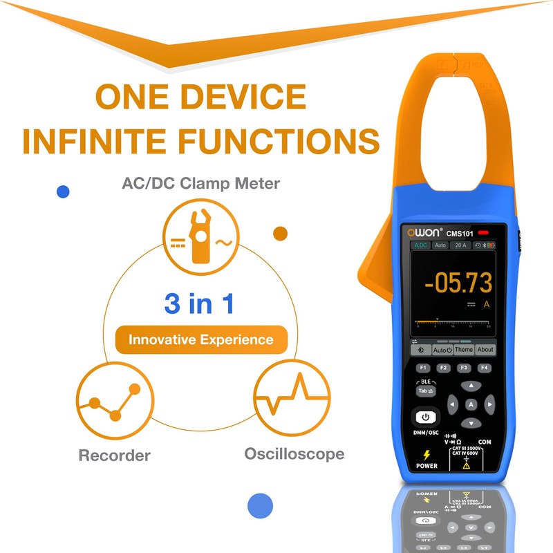 Clamp Meter 1000V AC/DC Voltage Tester 1000A Current Test with