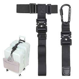 Vigorport Luggage Straps, Straps for Suitcase, Add A Bag Adjustable Luggage Accessories with Carabiner for Connect Your 2 Suitcases, Bag Straps for Luggage