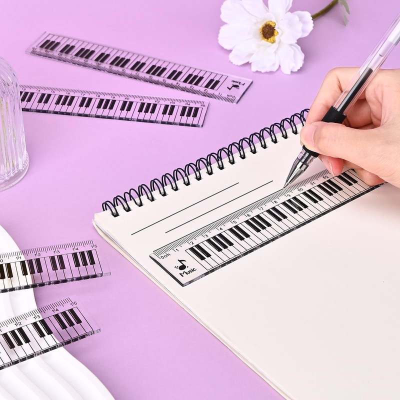 BAYTORY 5 Pcs Transparent Plastic Ruler 15cm, Small Rulers, Acrylic