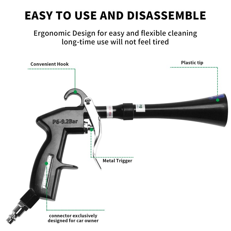 GOCCIDA Tornado Dry Cleaning Gun with Brass Adjustable Air Flow