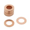 X AUTOHAUX 13mm Inner Dia Copper Crush Washers Flat Car