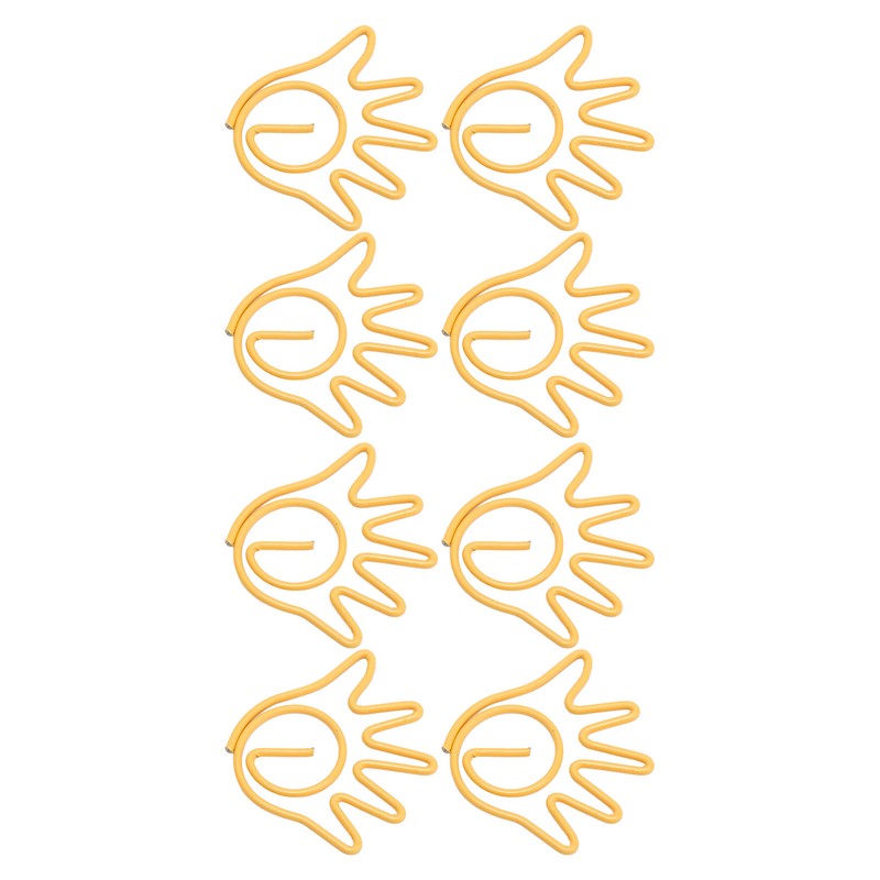 100Pcs Paper Clip Metal Hand Shaped Design Rustproof Paperclip Decoration
