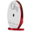Berwick Offray 1/4" Single Face Satin Ribbon, Red, 20 Yds