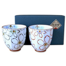 Pair of Teacups, Present, Gift Boxed, Stylish, Arita Ware Ayaka, Couples Tea Cups, Gift Wrap, Made in Japan