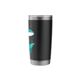 Tree Shark - Xmas Fairy Lights Christmas Shark Stainless Steel Insulated Tumbler