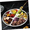 Ciieeo Stainless Steel Divided Plate Portion Control Plate for Adults