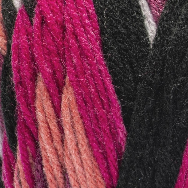 Red Heart All in One Granny Square-Black - Carnation Code