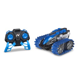 Nikko 10182 Nano Trax Remote Controlled RC Car, Mini Offroad Caterpillar Vehicle, Small Tank with 360° Rotations and Cool Stunts, Toy Car for Children from 6 Years and Adults, Approx. 15 cm, Blue