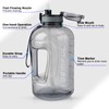 GEMFUL 3 Liter Water Bottle with Straw Time Marker Large