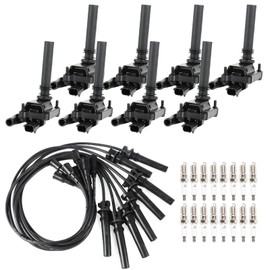 DEEGOOLY 8PCS UF378 Ignition Coils Pack & 16PCS Iridium Spark Plugs & 8PCS Spark Plug Wires Set Compatible with Chrysler Dodge Jeep Magnum Gran Cherokee 300 5.7L V8