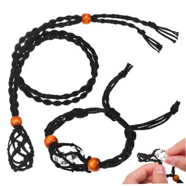 COHEALI 2 Pcs Choker Crystal Holder Necklaces Crystal Holder Cage Crystal Jewelry Crystal Cage Crystal Necklace Holder Necklace Cord Crystal Holder Necklace Cage Telescopic Stone Bracelet